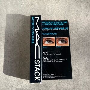 Brand New MAC Cosmetics Stack Waterproof Black Mascara Quantity of One